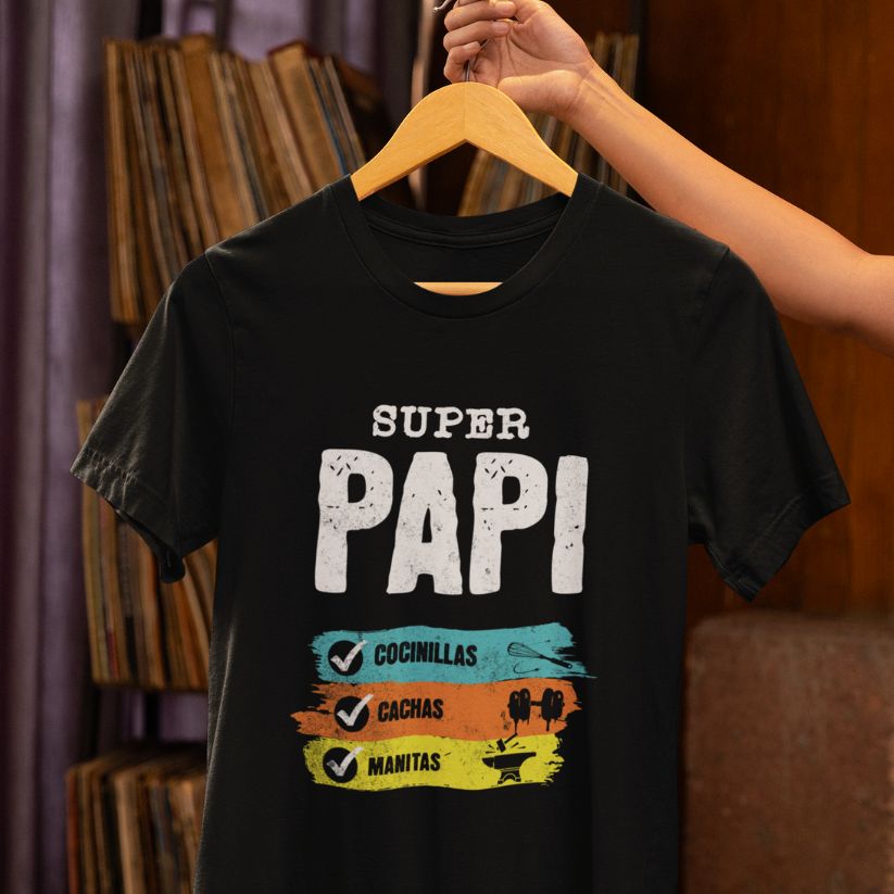 Camiseta Super Papi - Maestro de la Cocina, Músculos y Mantenimiento