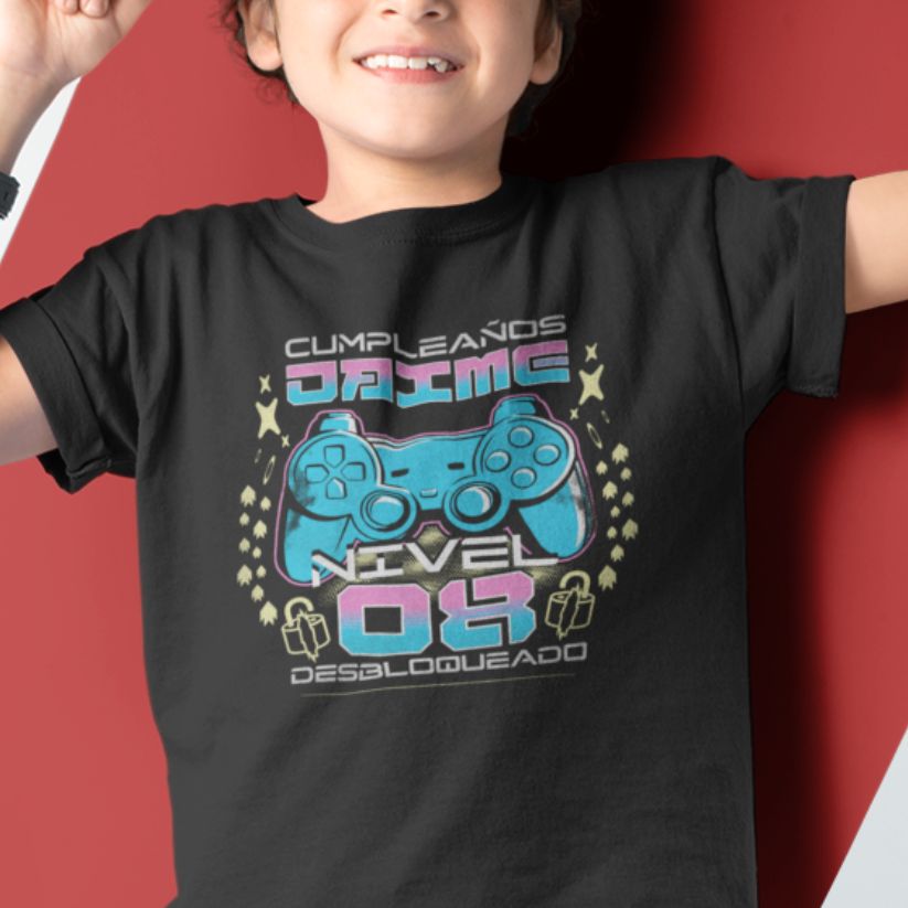 Camiseta de Cumpleaños Gamer Nivel Desbloqueado