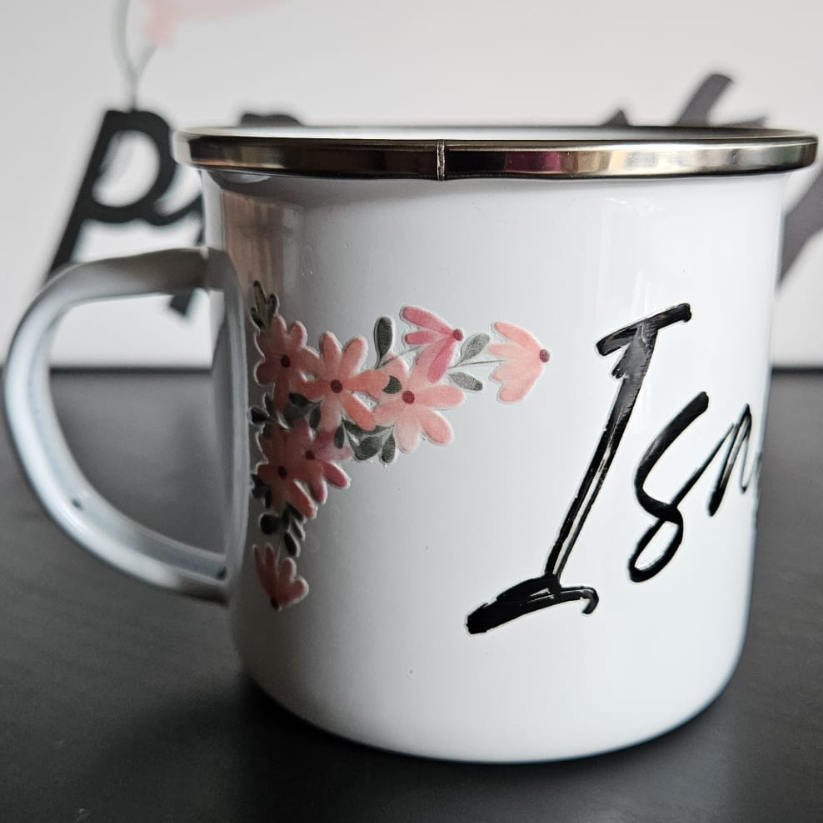 Taza Personalizada con Diseño Floral