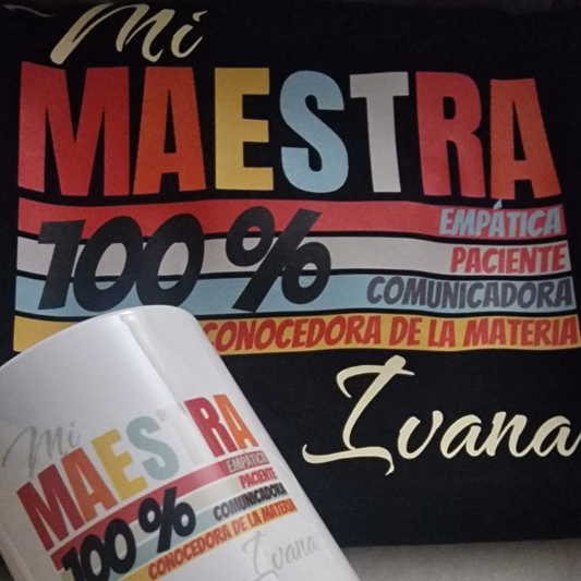 Pack Taza + Camiseta para Maestras