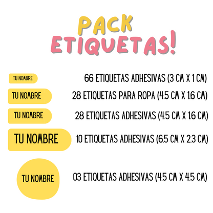 Pack de Etiquetas Personalizadas Regreso a Clases